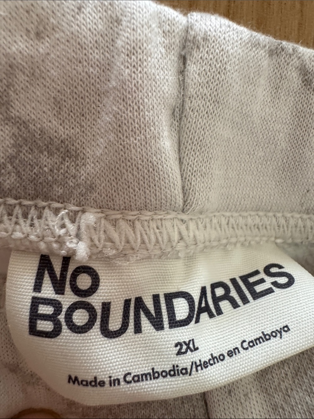 No Boundaries White & Gray Marble Tie-Dye Athletic Shorts - Picture 2 of 5